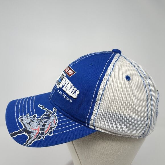 PBR World Finals Strapback Trucker Hat Blue One Size Mesh Back Ford - Picture 3 of 8